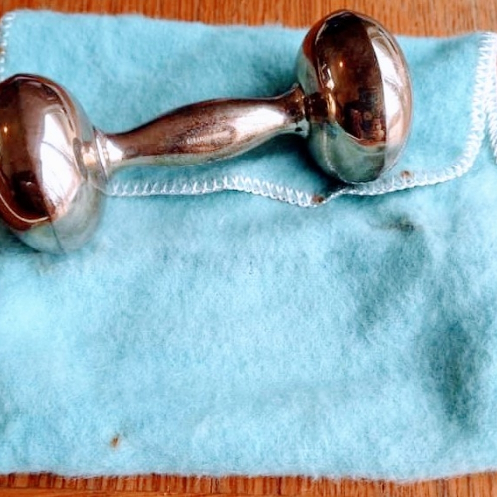 TIFFANY BABY RATTLE W/ SOUNDS (TRADES?)